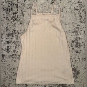 Old Navy Cream Ribbed Tank Top